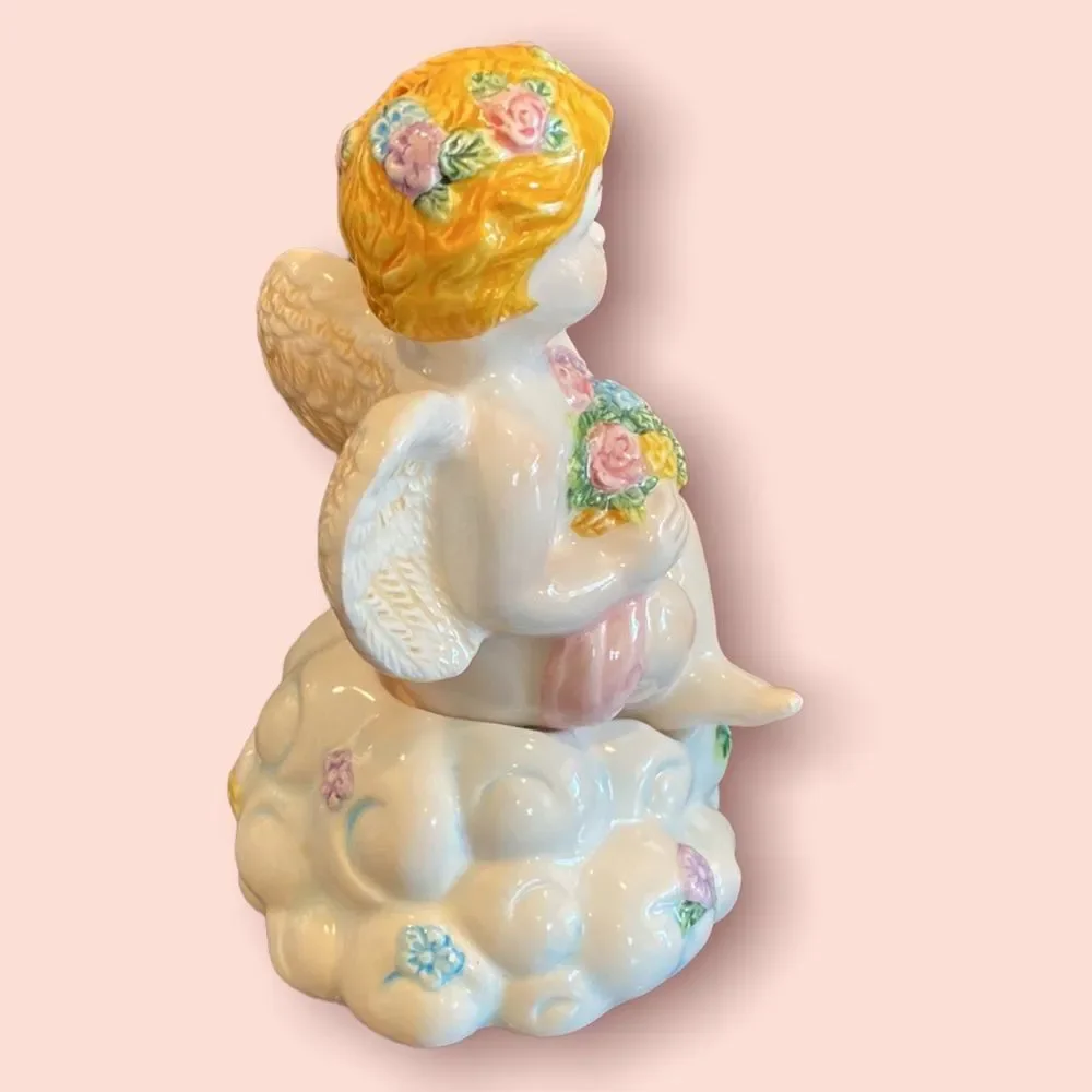 Baby Cherub Angel on a Cloud Salt and Pepper Shakers NWOT